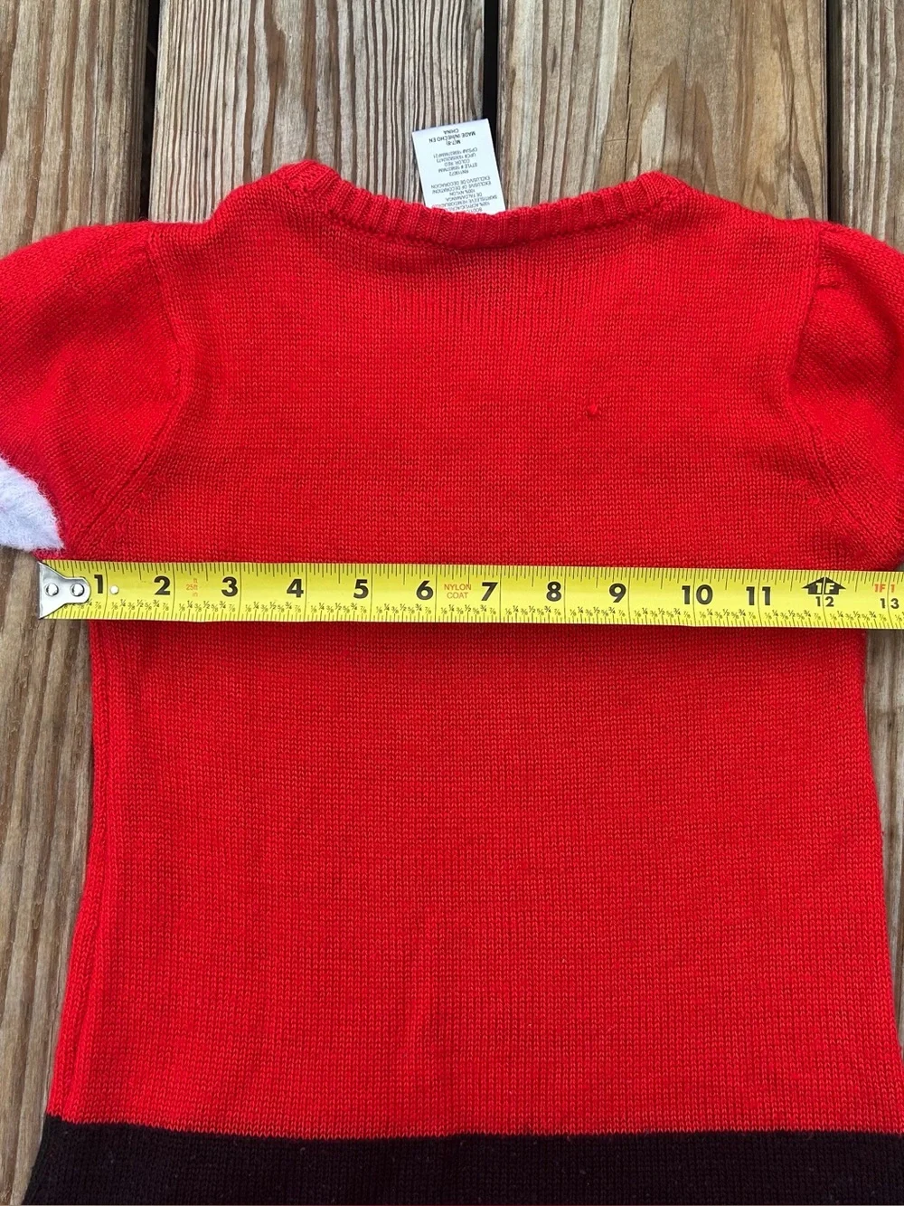 Girls 7/8 Medium Disney Minnie Mouse Polka Dot Sweater Dress HOLIDAY